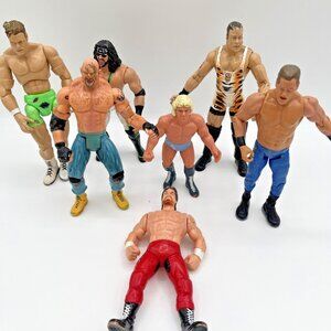 Vintage Wrestling Action Figures WWF WWE lot of 7 1990-2001 Billy Gunn Ric TLC